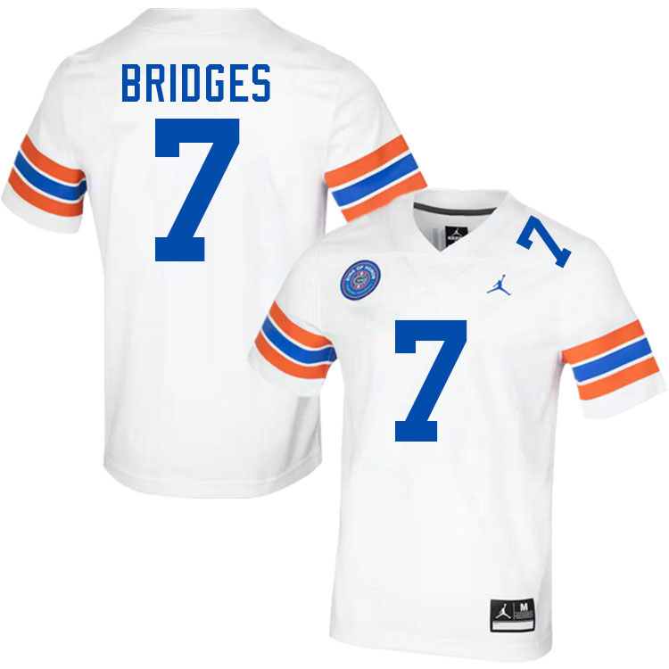 Trikweze Bridges Florida Jersey,Florida Gators #7 Trikweze Bridges Jersey Youth Uniforms-Throwback White